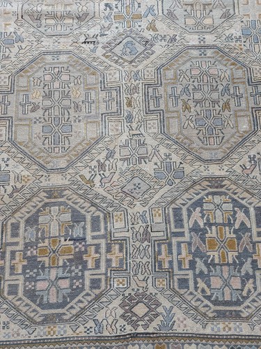 Antique handmade bird - antique, rug